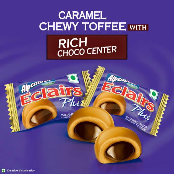 Buy Alpenliebe Eclairs Plus – Caramel Toffee with Rich Choco Centre(20 candies)